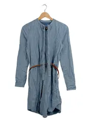 Vorschaubild 1 von Damen Blusenkleid Jeansoptik Gr. S/36 Blau Baumwolle