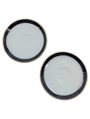 Vorschaubild 1 von Unterteller 2er Set Porzellan Kobaltblau Gold Bordüre 14cm