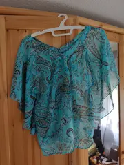 Vorschaubild 2 von Kinder Bluse Gr. 164 Mehrfarbig Paisley Kurzarm Mädchen