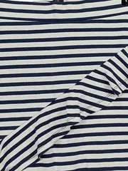 Vorschaubild 2 von Damen Wickelrock gestreift Blau Weiß Gr. 36/S Maritim Midirock