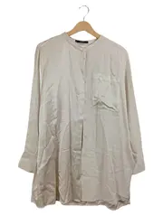 Vorschaubild 2 von Damen Bluse Langarm Stehkragen Beige Gr. 38 M Minimalistisch