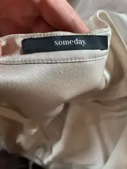 Vorschaubild 5 von Damen Bluse Langarm Stehkragen Beige Gr. 38 M Minimalistisch