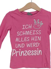 Vorschaubild 3 von Langarmshirt Mädchen Gr. 98 Pink Prinzessin Glitzer