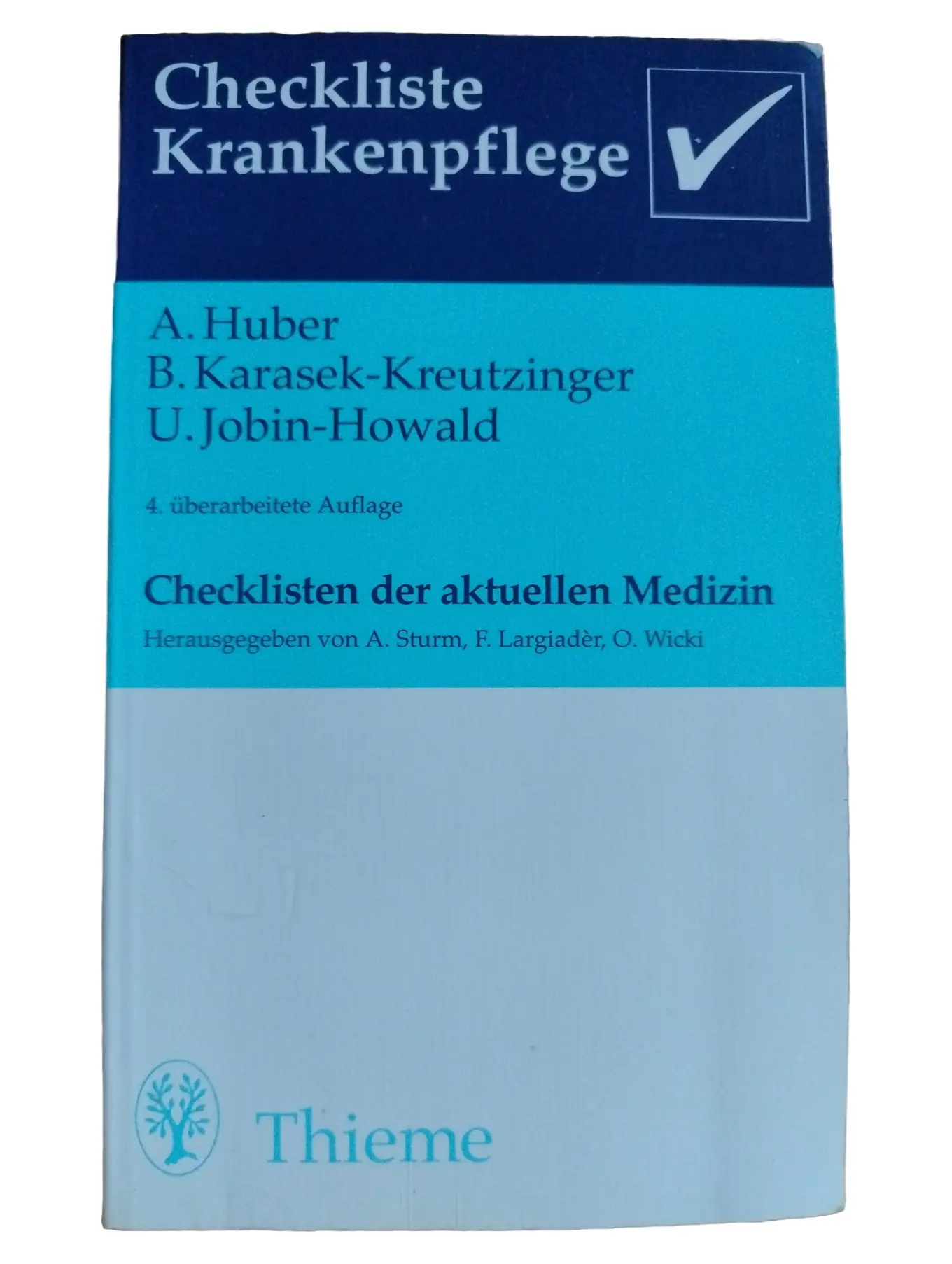 Checklisten Krankenpflege Thieme 4. Auflage Fachbuch Pflege A. Huber