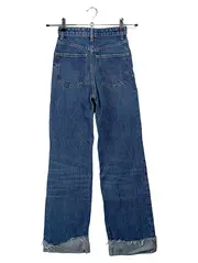 Vorschaubild 2 von Damen Jeans Straight Leg W24/32/XXS Blau High Waist Ripped Casual