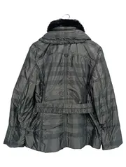 Vorschaubild 2 von Damen Steppjacke Gr. 38/M Grau Elegant Klassisch Fellbesatz