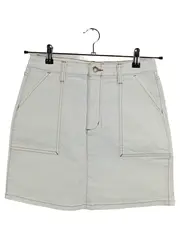 Vorschaubild 1 von Damen Minirock Gr. 28 Weiß Casual Baumwolle
