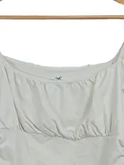 Vorschaubild 3 von Damen Pullover Kurzarm Weiß Gr. 40 L Raffung Cropped