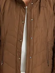 Vorschaubild 3 von Steppjacke Damen Braun Gr. 34/XS Casual Uni Polyester