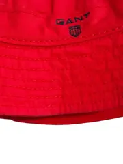 Vorschaubild 2 von Herren Bucket Hat Rot Gr. S Baumwolle Freizeit Fischerhut Logo