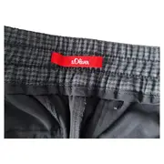 Vorschaubild 2 von Anzughose Damen Gr. 44 Grau Kariert Wide Leg Business Hose