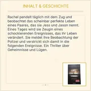 Vorschaubild 3 von Girl on the Train Paula Hawkins Thriller Roman Bestseller