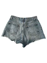 Vorschaubild 2 von Damen Jeans Shorts Gr. 38 Blau Casual Fransen Cut-Outs Baumwolle