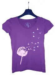 Vorschaubild 1 von Damen T-Shirt Lila Gr. 36/S Casual Löwenzahn Print