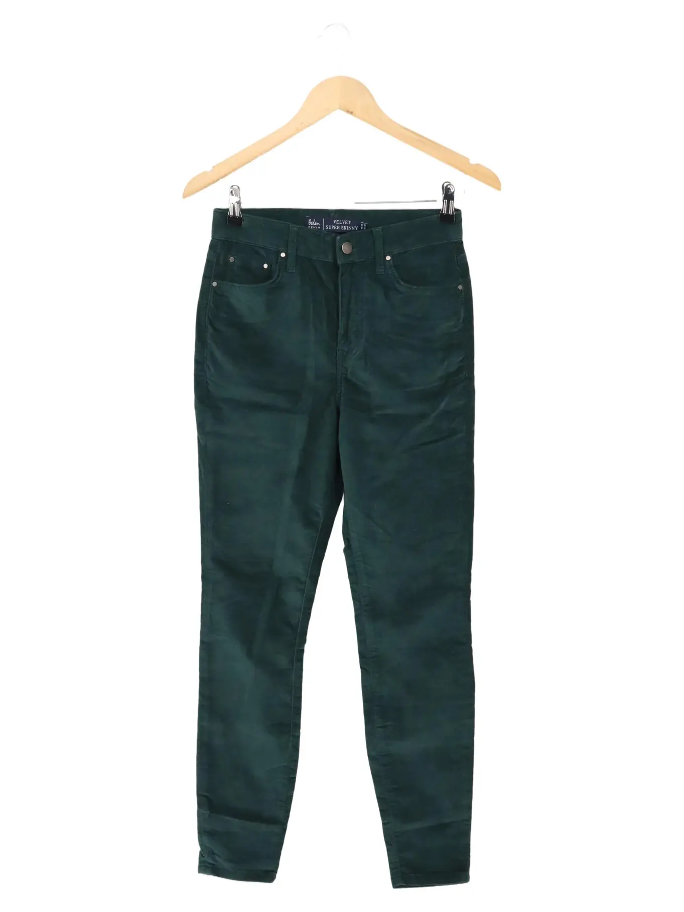 BODEN Damen Jeans Skinny Fit W26/34/XS Grün Samt Casual Hose