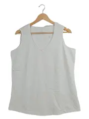 Vorschaubild 1 von TCM Damen Top Tanktop V-Ausschnitt Gr. 46 Weiß Basic