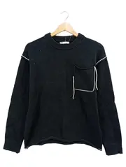 Vorschaubild 1 von Herren Pullover Modern Schwarz Gr. 48/M Baumwolle Langarm