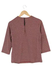Vorschaubild 2 von TAIFUN Damen Pullover Gr. 36/S Rot Grafisch 3/4 Arm Vintage Preppy