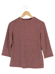 Vorschaubild 1 von TAIFUN Damen Pullover Gr. 36/S Rot Grafisch 3/4 Arm Vintage Preppy