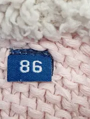 Vorschaubild 3 von Kinder Strickjacke Gr. 86 Rosa Kapuze Herzen Klassisch