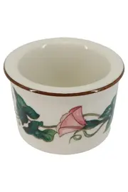Vorschaubild 1 von Eierbecher Vintage Keramik Weiß Blumenmuster Klassisch Elegant