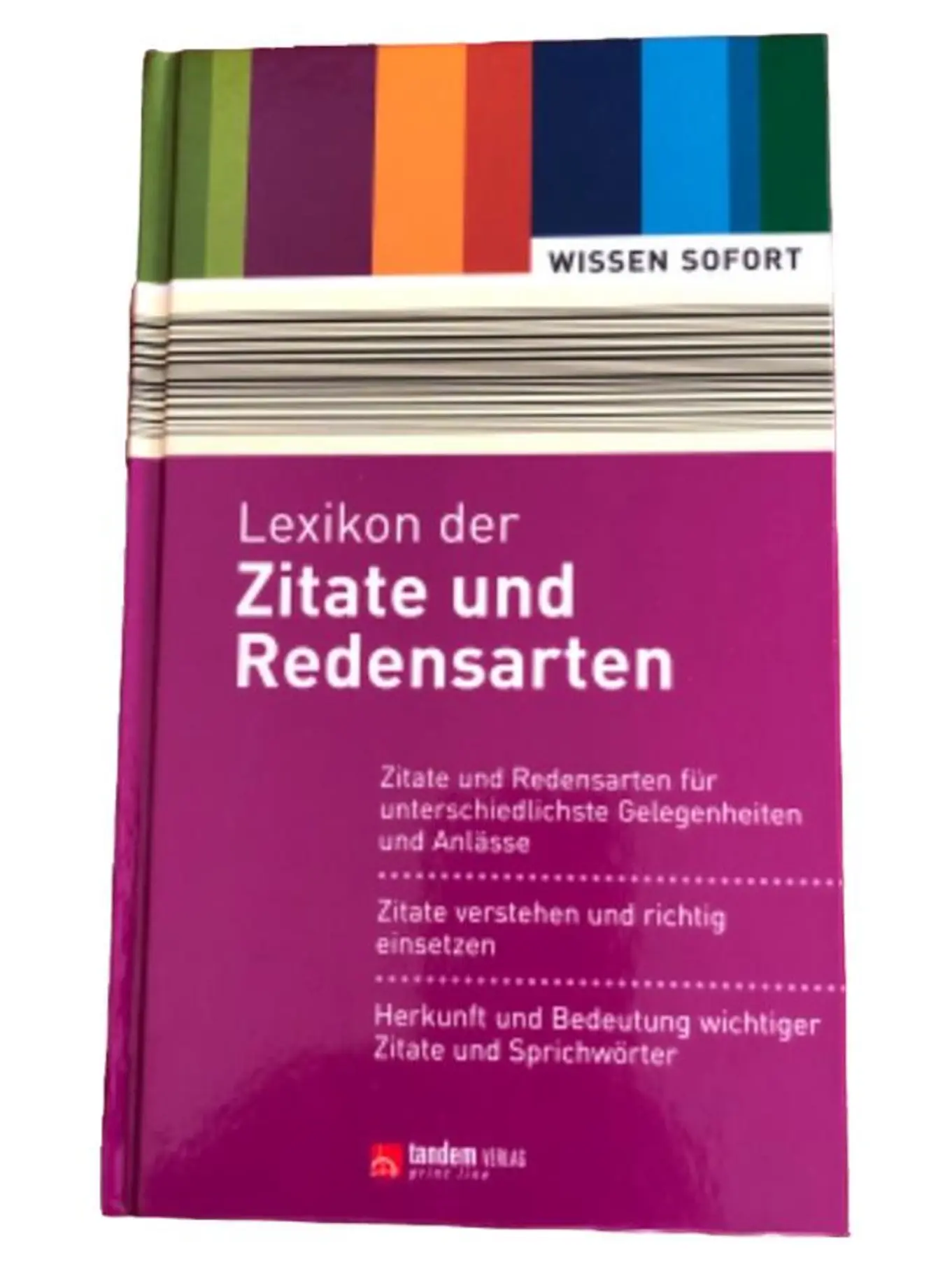 Lexikon Zitate Redensarten Tandem Verlag Deutsch Hardcover Allgemeinwissen