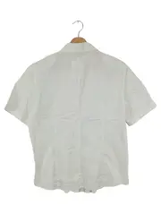 Vorschaubild 2 von Damen Hemdbluse Gr. 42/XL Weiß Klassisch Elegant Kurzarm