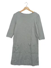 Vorschaubild 1 von Damen Sweatkleid Freizeitkleid Gr. 34 XS Grau Casual