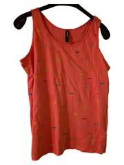 Vorschaubild 1 von Damen Tank Top Orange Fischmuster Gr. 42/XL Casual