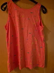 Vorschaubild 2 von Damen Tank Top Orange Fischmuster Gr. 42/XL Casual