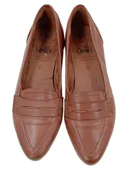 Vorschaubild 2 von Damen Slipper Gr. 36 Braun Leder Penny Loafer Klassisch Casual