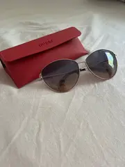 Vorschaubild 2 von Damen Sonnenbrille Cat-Eye Metall Farbverlauf Elegant mit Etui