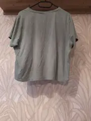 Vorschaubild 5 von Damen T-Shirt Basic Rundhals Grün Gr. L Kurzarm