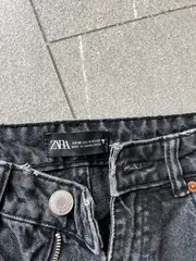 Vorschaubild 2 von Mom Jeans Damen Gr. 36/S Grau High Waist Baumwolle