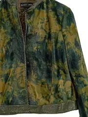 Vorschaubild 4 von Damen Lederjacke Gr. 38/M Modern Mehrfarbig Grün Braun