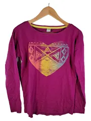 Vorschaubild 1 von Mädchen Langarmshirt Herz-Print Pink Gr. 164 Baumwolle
