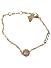 Vorschaubild 1 von Damen Armband Goldfarben Strass Schmuckstein Kettenarmband 19cm