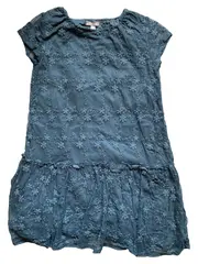 Vorschaubild 1 von Mädchen Freizeitkleid Gr. 134 Blau mit Blumenmuster