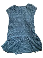 Vorschaubild 2 von Mädchen Freizeitkleid Gr. 134 Blau mit Blumenmuster