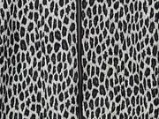 Vorschaubild 3 von Damen Sweatjacke Gr. 40/L Animal-Print Schwarz Weiß Baumwolle