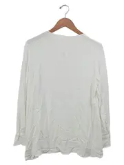 Vorschaubild 2 von Langarmshirt Damen Gr. 44/L Weiß Casual Basic Modern