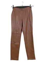 Vorschaubild 1 von Damen Leggings Hose Lederoptik Gr. 36 Braun Modern