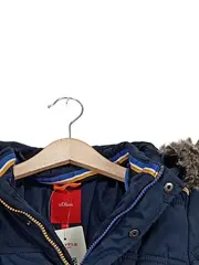 Vorschaubild 4 von Winterjacke Jungen Gr. 104 Blau Kapuze Fellbesatz warm