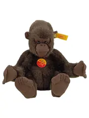 Vorschaubild 1 von Gorilla Bamboo Plüschtier Kuscheltier Braun 15 cm Knopf im Ohr