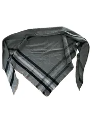 Vorschaubild 5 von Damen Schal kariert grau schwarz Glitzer Fransen 220x115cm