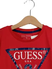 Vorschaubild 3 von Kinder T-Shirt Rot Gr. 140 Logo-Print Kurzarm Baumwolle