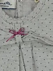 Vorschaubild 4 von Mädchen Sommerkleid Gr. 68 Grau Gepunktet Baumwolle Baby