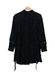 Vorschaubild 1 von & OTHER STORIES Blusenkleid Damen 36/S Schwarz Punkte Elegant Bohemian Viskose