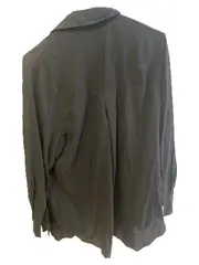 Vorschaubild 2 von Damen Hemd Bluse Schwarz Gr. M Minimalistisch Baumwolle
