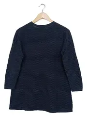 Vorschaubild 2 von Damen Pullover Gr. 36/S Blau Strukturmuster 3/4-Arm